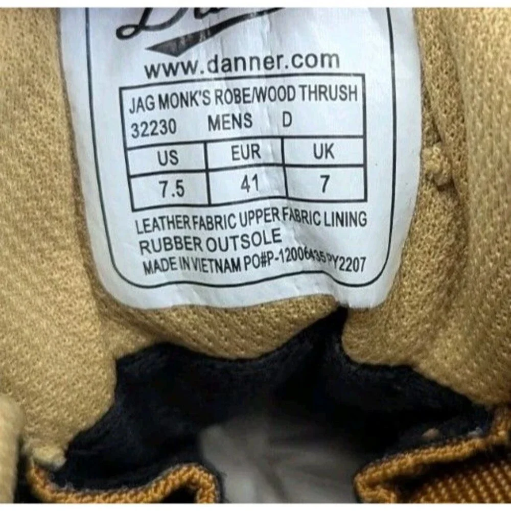 Danner Jag Men's Dry Boots 32230 Waterproof Full Grain Leather Size 7.5 D READ!